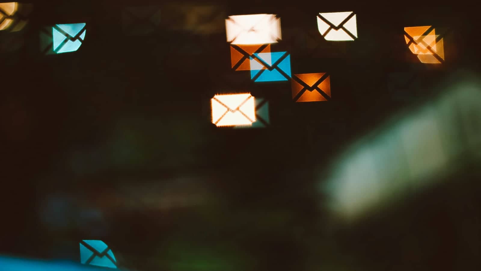 Lots of email icons in varying colors.